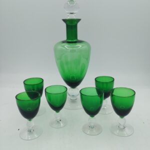 SET LIQUORE GREEN DI MURANO