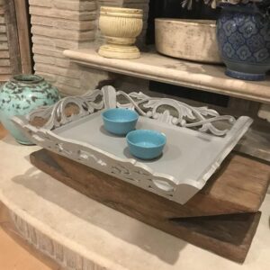 VASSOIO FLORES GRIGIO 50 X 40