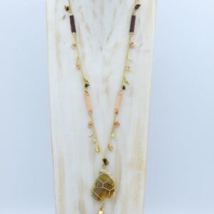 COLLANA AMBRA MARRONE