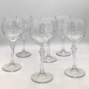 BICCHIERI VINO BOLLA DI MURANO TRASPARENTI