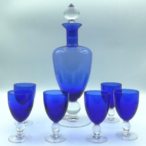 SET LIQUORE BLUE DI MURANO