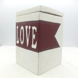 SCATOLA LOVE BIANCA E BORDEAUX