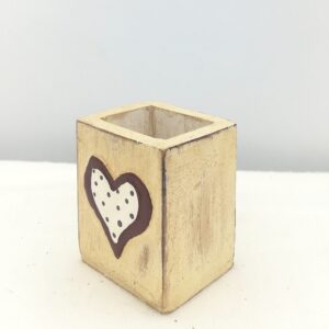 PORTA STUZZICADENTI HEART CREMA