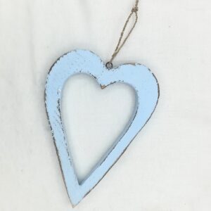 cuore decorativo da appendere celeste