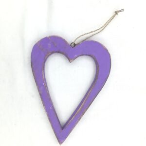 cuore decorativo da appendere viola