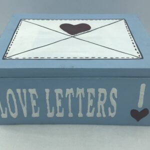 SCATOLA LOVE LETTERS AZZURRA