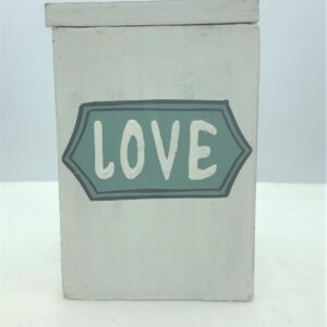 SCATOLA LOVE BIANCA E VERDE