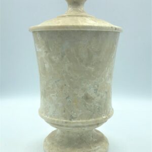 PORTA SALI DA BAGNO IN MARMO CREMA