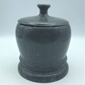 PORTA SALI DA BAGNO IN MARMO GRIGIO SCURO