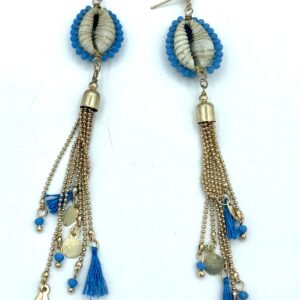 ORECCHINI SHELL AZZURRI