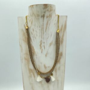 COLLANA SAAD BIANCA E MARRONE