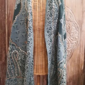 SCIARPA SHANI PETROLIO CHIARO E GRIGIO