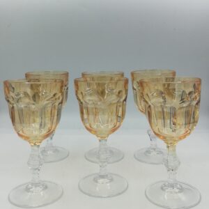 BICCHIERI GEOMETRICI  AMBRA ACQUA DI MURANO