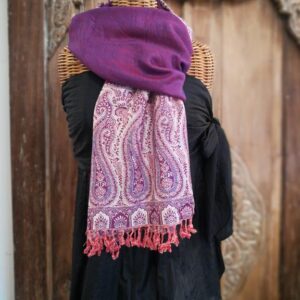 SCIARPA ALISHA VIOLA BLU E ORO FREDDO