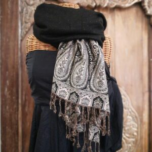 SCIARPA ALISHA NERA E ORO