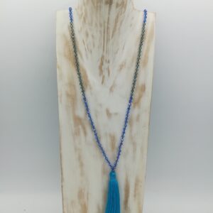 COLLANA YASMIN TRASPARENTE E AZZURRA