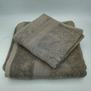 SET ASCIUGAMANI VISO E BIDET TORTORA