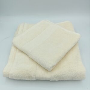 SET ASCIUGAMANI VISO E BIDET PANNA