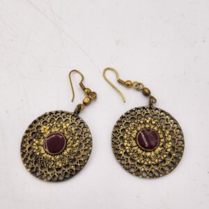 ORECCHINI JANIS CON PIETRA BORDEAUX