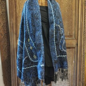 SCIARPA MIRIAM BLU E NERA