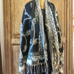 SCIARPA MIRIAM TONI NERO E GRIGIO