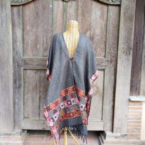 PONCHO MEXICO MARRONE SCURO