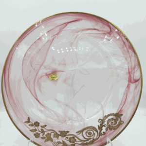 piatto di Murano rosa