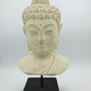 Mezzo busto di Buddha bianco