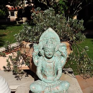 STATUA DI SHIVA VERDE ACQUA