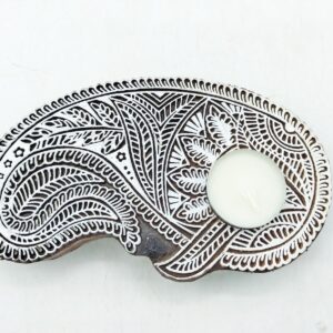 PORTACANDELA BATIK FOGLIA