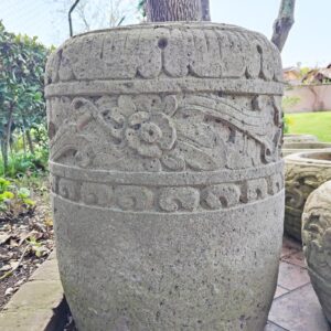 VASO STONE FLOWERS MEDIO