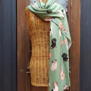 SCIARPA STACY FANTASIA CANI VERDE