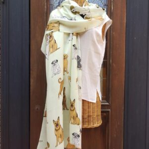 SCIARPA STACY FANTASIA CANI COLOR PANNA