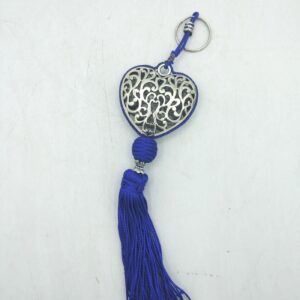 PORTACHIAVI HEART CON NAPPA BLU
