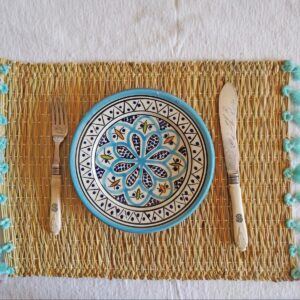 SOTTOPIATTI RAFI CON NAPPINE CELESTI