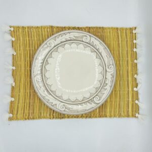 SOTTOPIATTI RAFI CON NAPPINE BIANCHE