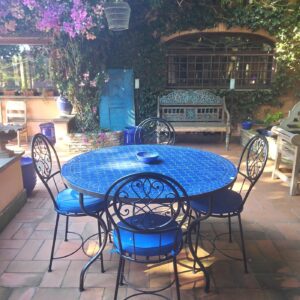 TAVOLO JAMAL BLU TONDO DIAMETRO 120