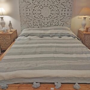 TELO JAFAR A RIGHE GRIGIE 185X254