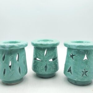 PORTACANDELA TAZIRI TURCHESE