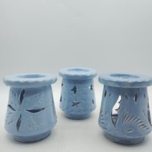 PORTACANDELA TAZIRI AZZURRO