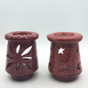 PORTACANDELA TAZIRI ROSSO