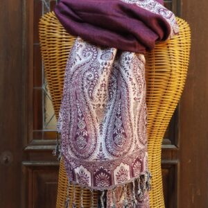 SCIARPA ALISHA VIOLA CHIARO E BIANCA